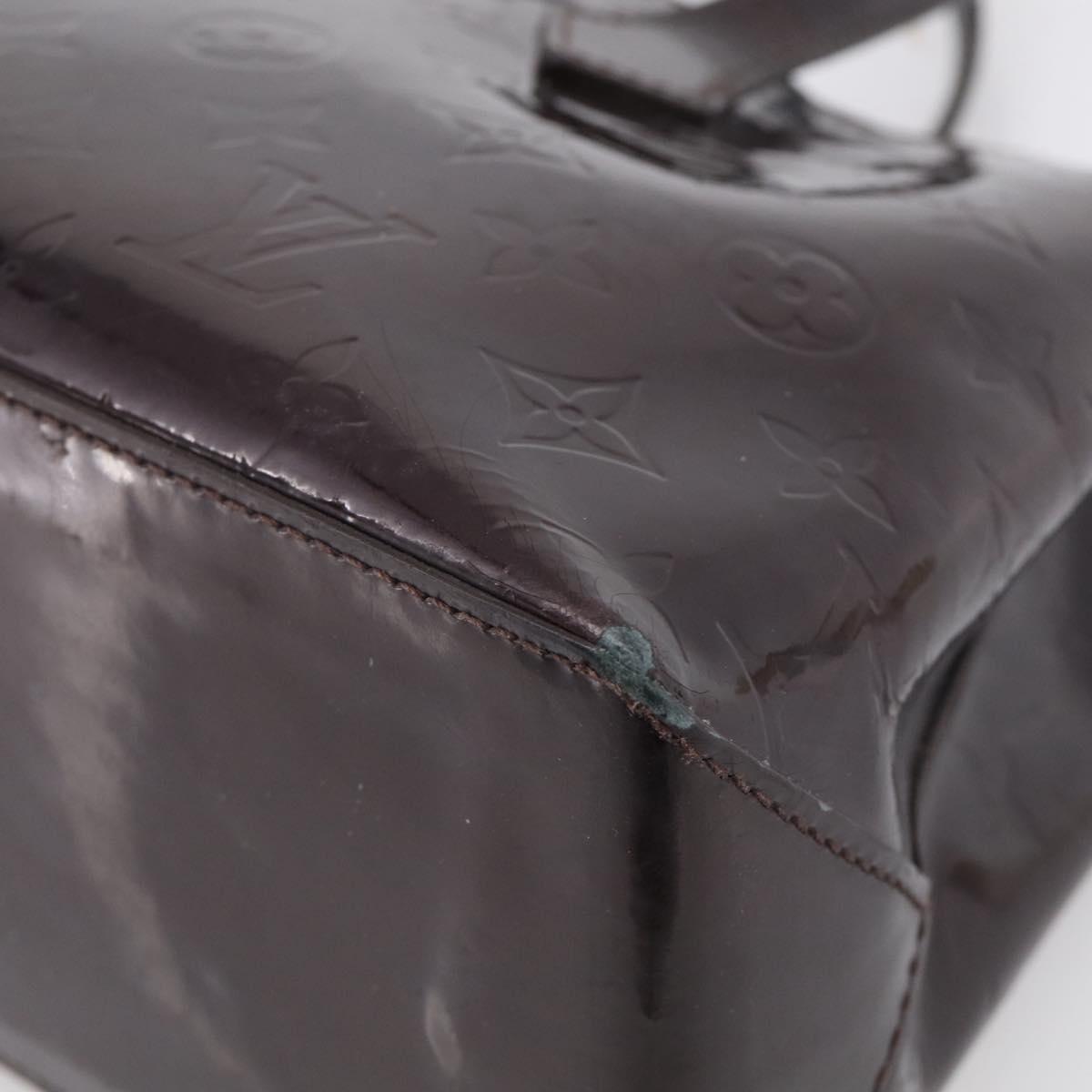 LOUIS VUITTON Monogram Vernis Wilshire PM Hand Bag Amarante M93641 Auth bs37956