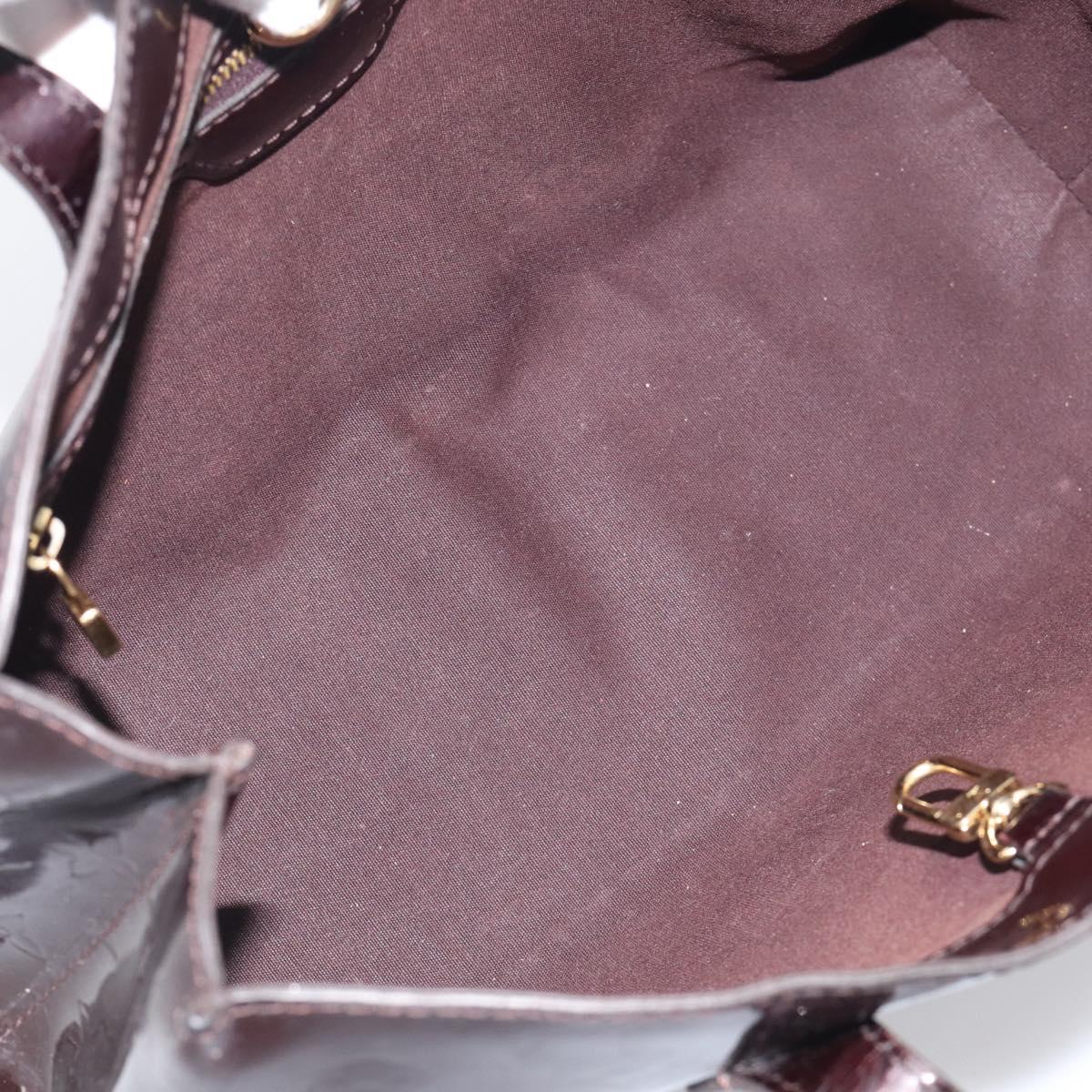 LOUIS VUITTON Monogram Vernis Wilshire PM Hand Bag Amarante M93641 Auth bs37956