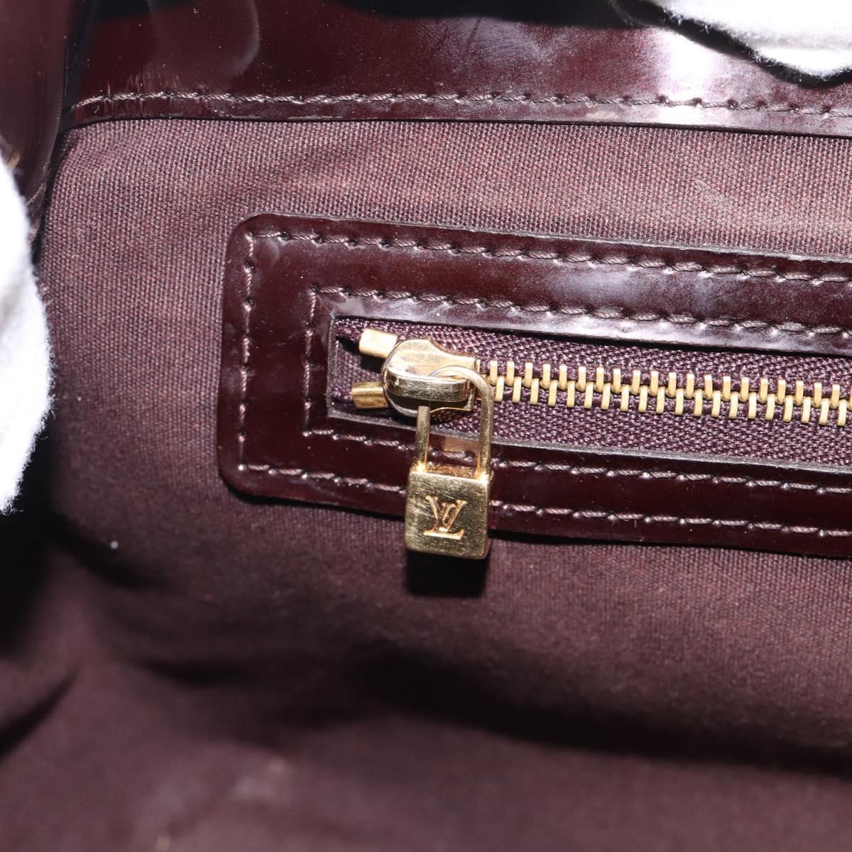 LOUIS VUITTON Monogram Vernis Wilshire PM Hand Bag Amarante M93641 Auth bs37956