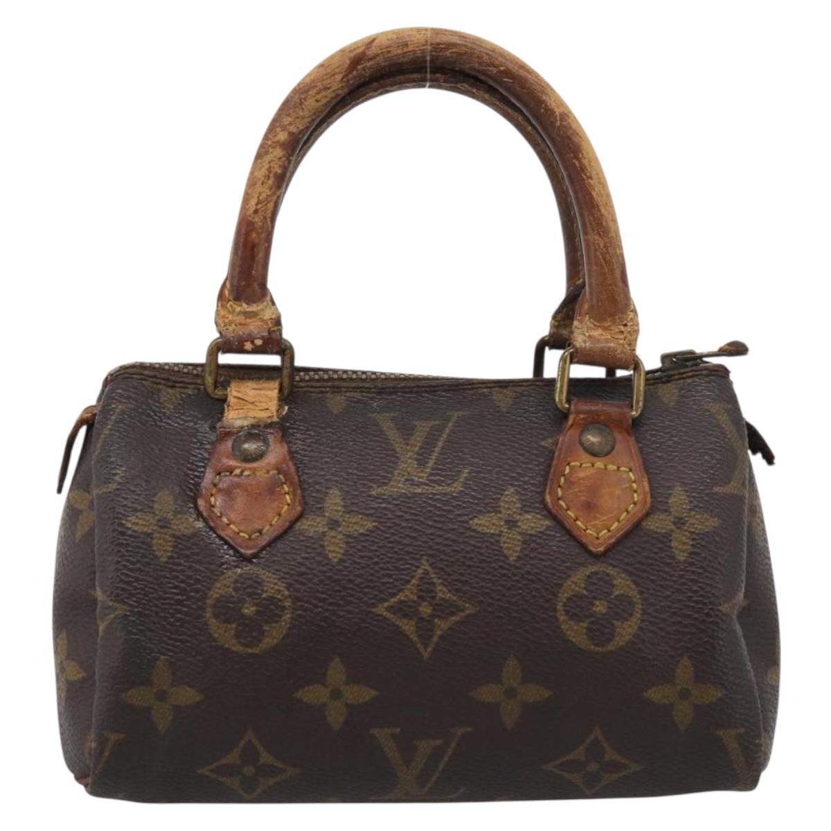 LOUIS VUITTON Monogram Mini Speedy Hand Bag M41534 LV Auth bs37959