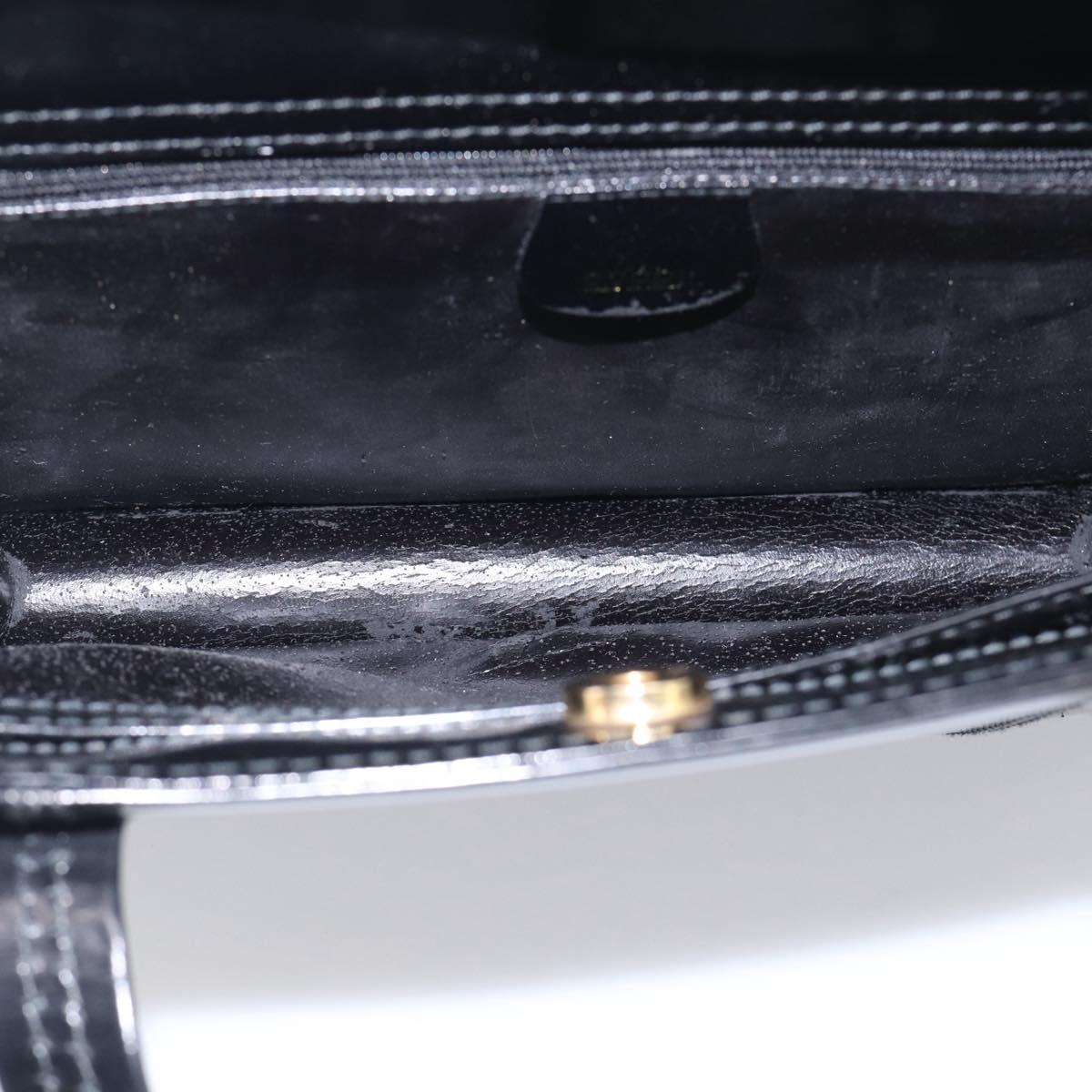GUCCI Shoulder Bag Patent Black 000 2853 0311 0 Auth bs37986