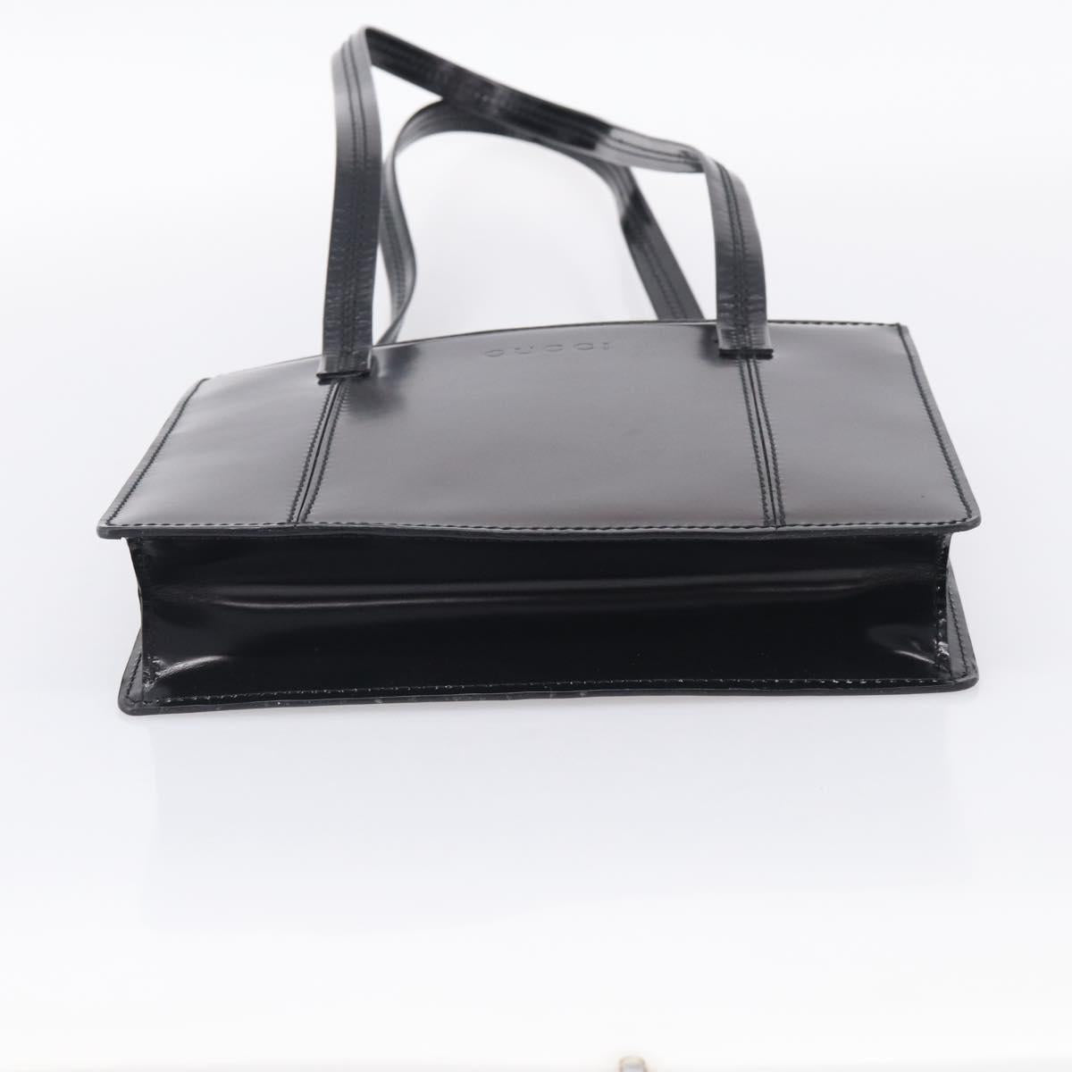 GUCCI Shoulder Bag Patent Black 000 2853 0311 0 Auth bs37986