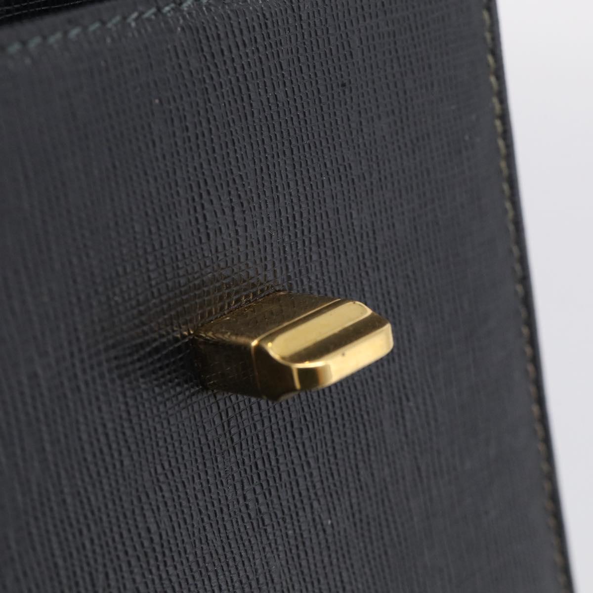 GUCCI Mini Shoulder Bag Leather Black Gold Tone 007 1742 0237 Auth bs37987