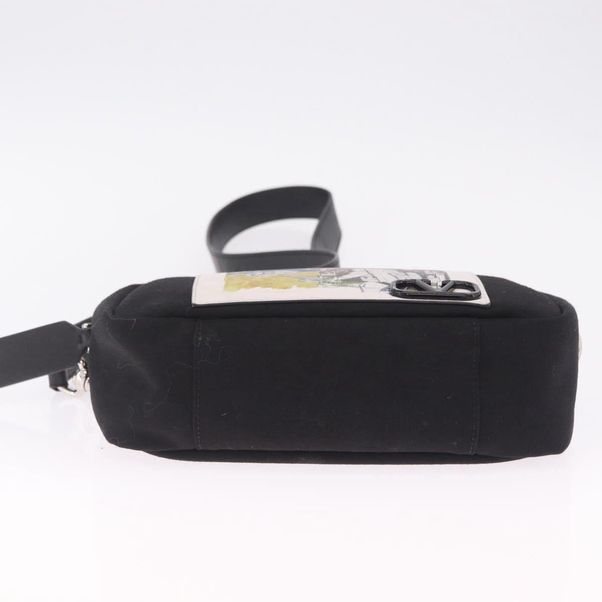 Valentino UNDERCOVER Collaboration Shoulder Bag Canvas Black Auth bs38000A