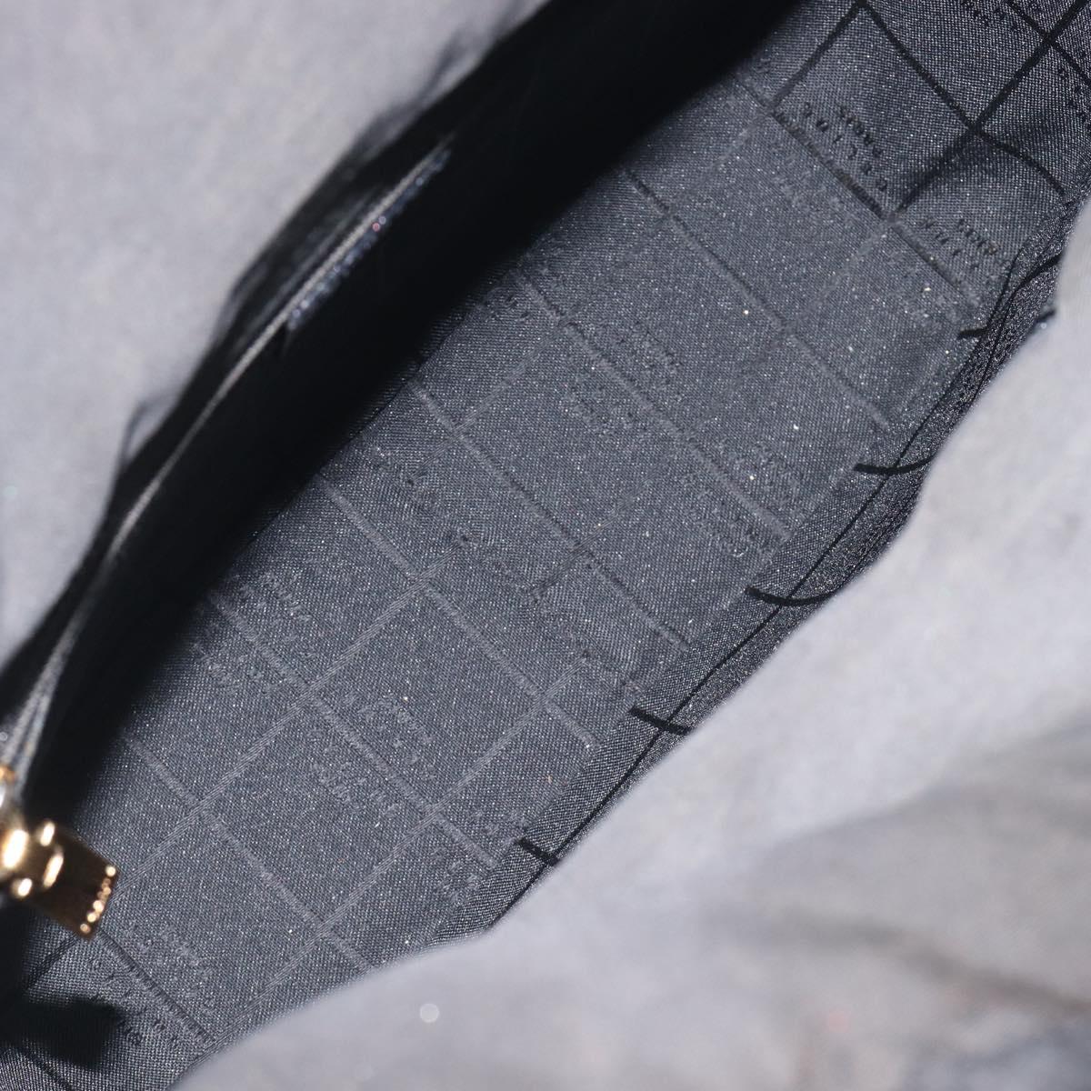 CELINE Hand Bag Patent Black Auth bs38013