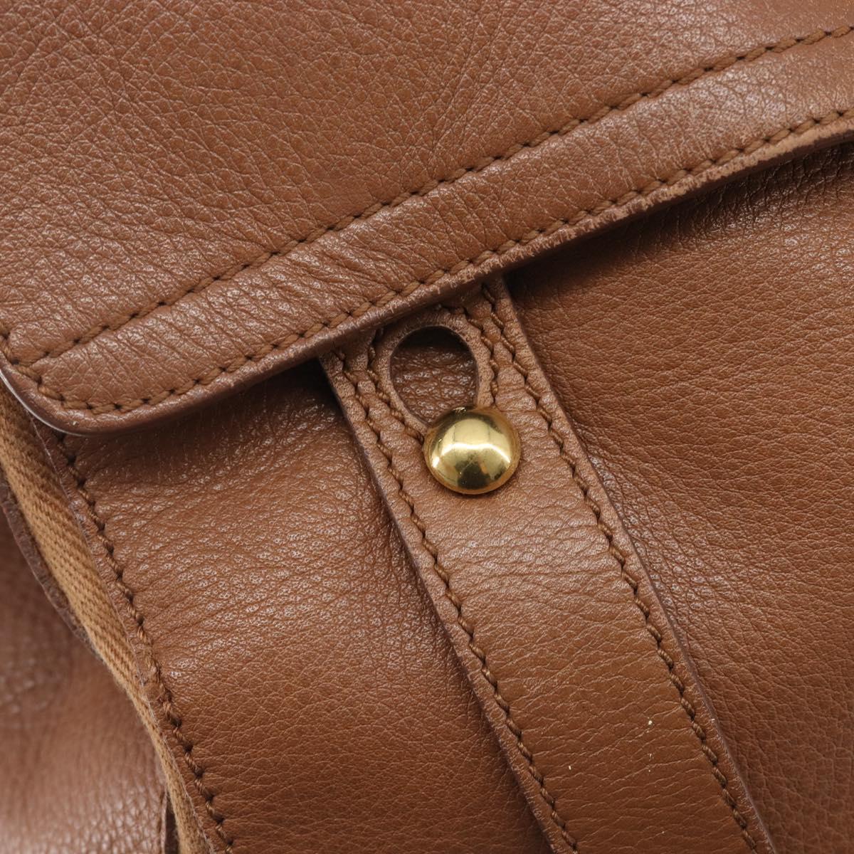 Saint Laurent Muse To Hand Bag Leather Brown Gold Tone 229680 Auth bs38016