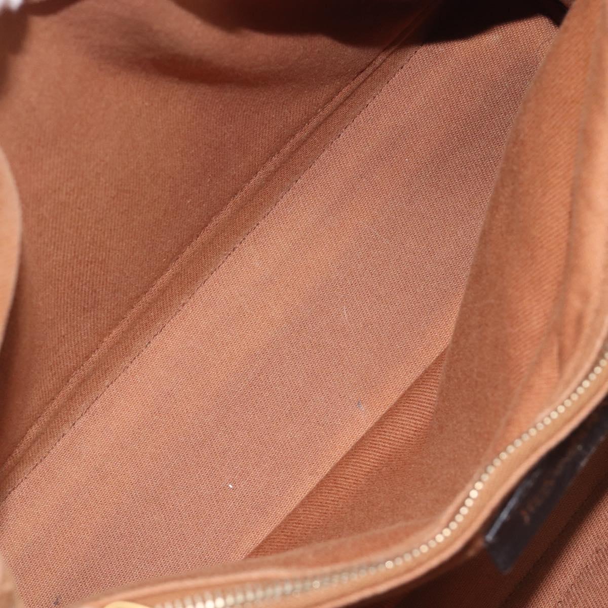 Saint Laurent Muse To Hand Bag Leather Brown Gold Tone 229680 Auth bs38016