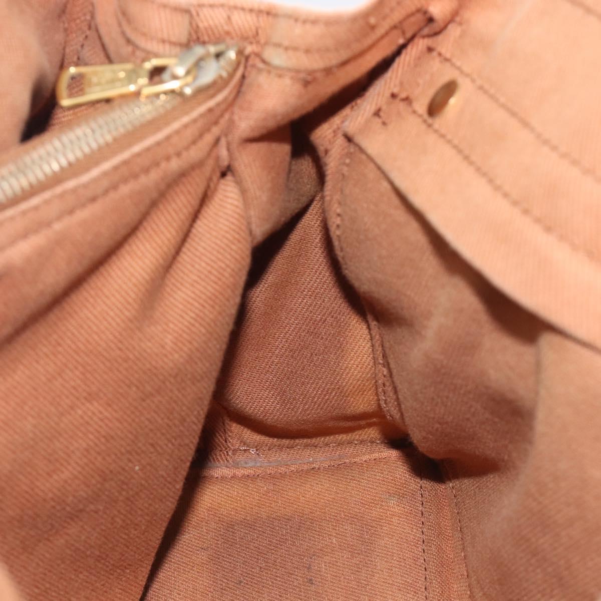 Saint Laurent Muse To Hand Bag Leather Brown Gold Tone 229680 Auth bs38016