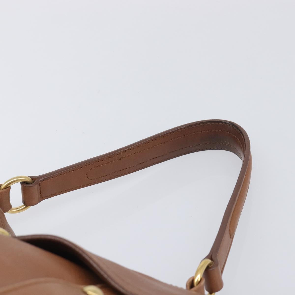 Saint Laurent Muse To Hand Bag Leather Brown Gold Tone 229680 Auth bs38016