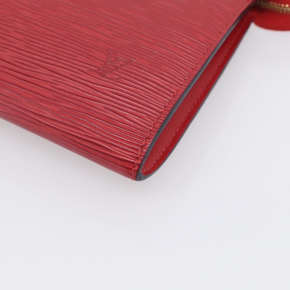 LOUIS VUITTON Epi Pochette Accessoires Accessory Pouch Red M52987 LV Auth bs38032