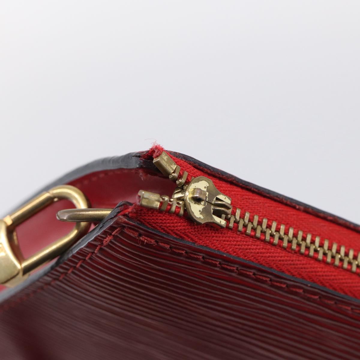 LOUIS VUITTON Epi Pochette Accessoires Accessory Pouch Red M52987 LV Auth bs38032