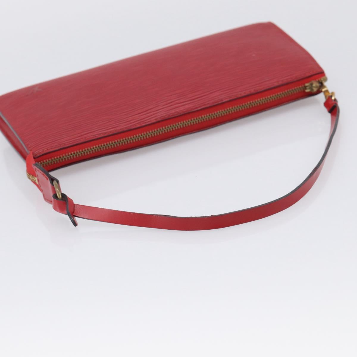 LOUIS VUITTON Epi Pochette Accessoires Accessory Pouch Red M52987 LV Auth bs38032