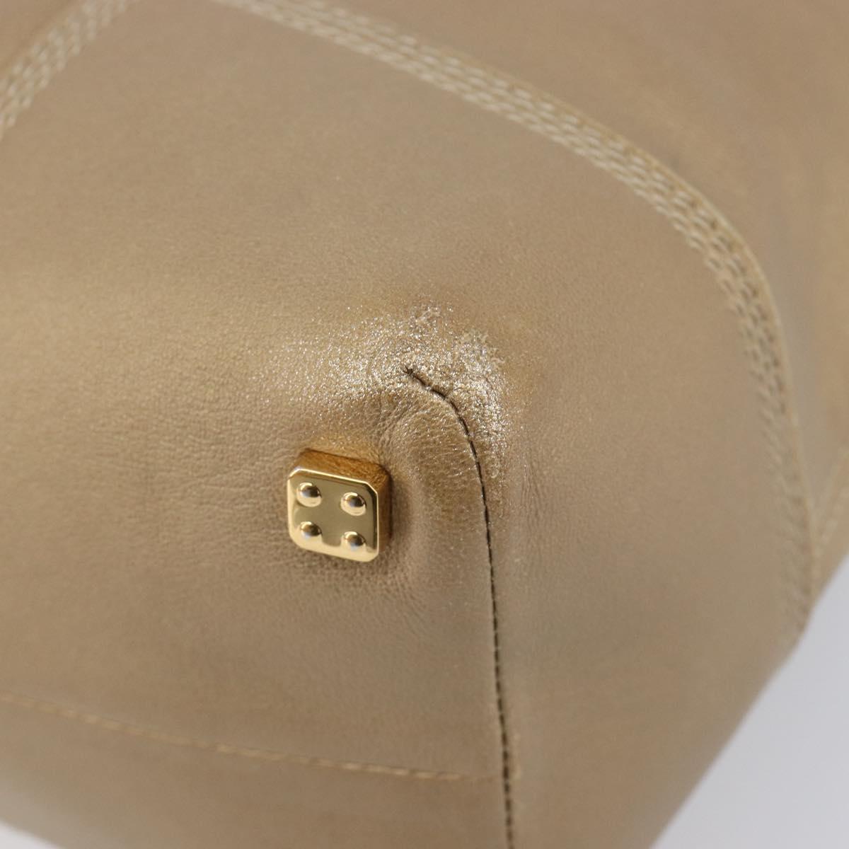 LOEWE Americana 28 Hand Bag Leather Gold Tone Auth bs38035