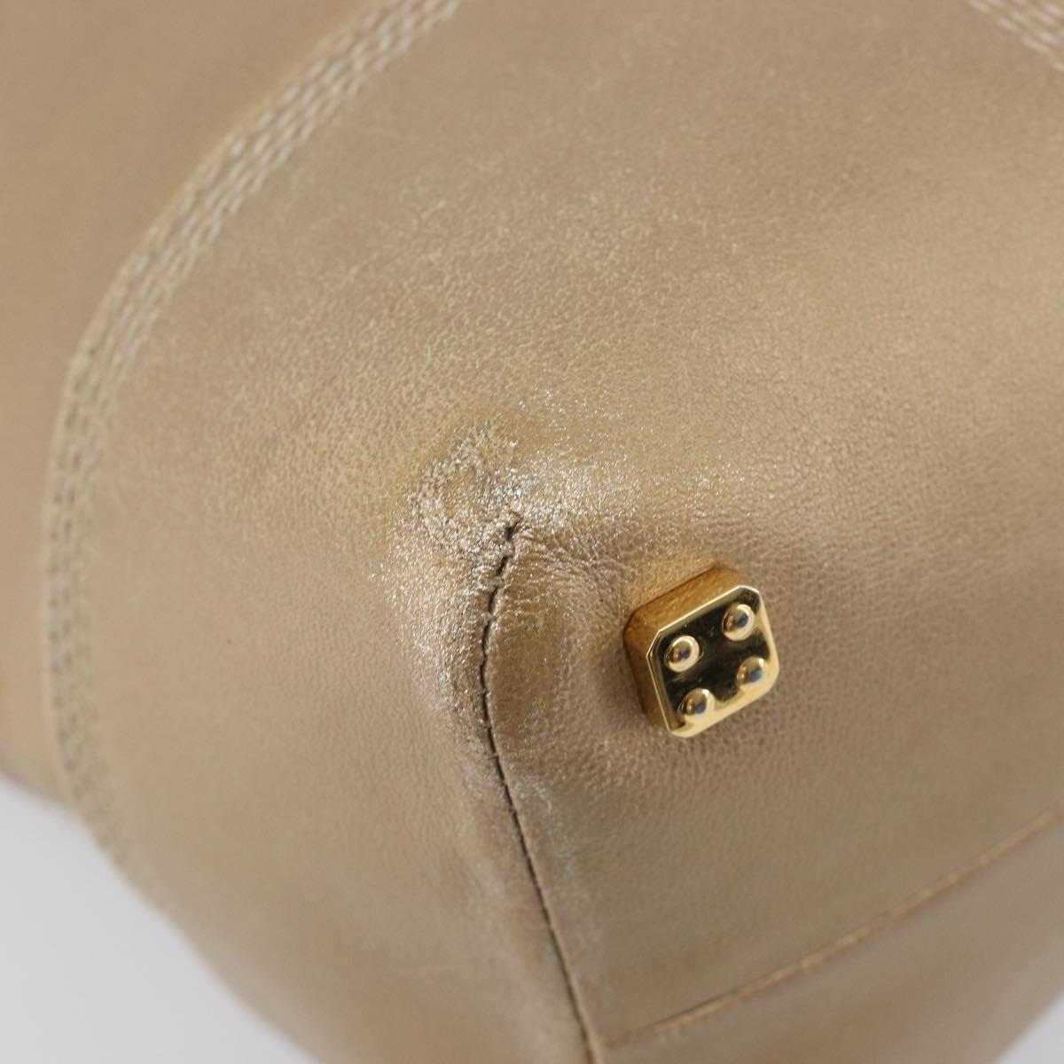 LOEWE Americana 28 Hand Bag Leather Gold Tone Auth bs38035
