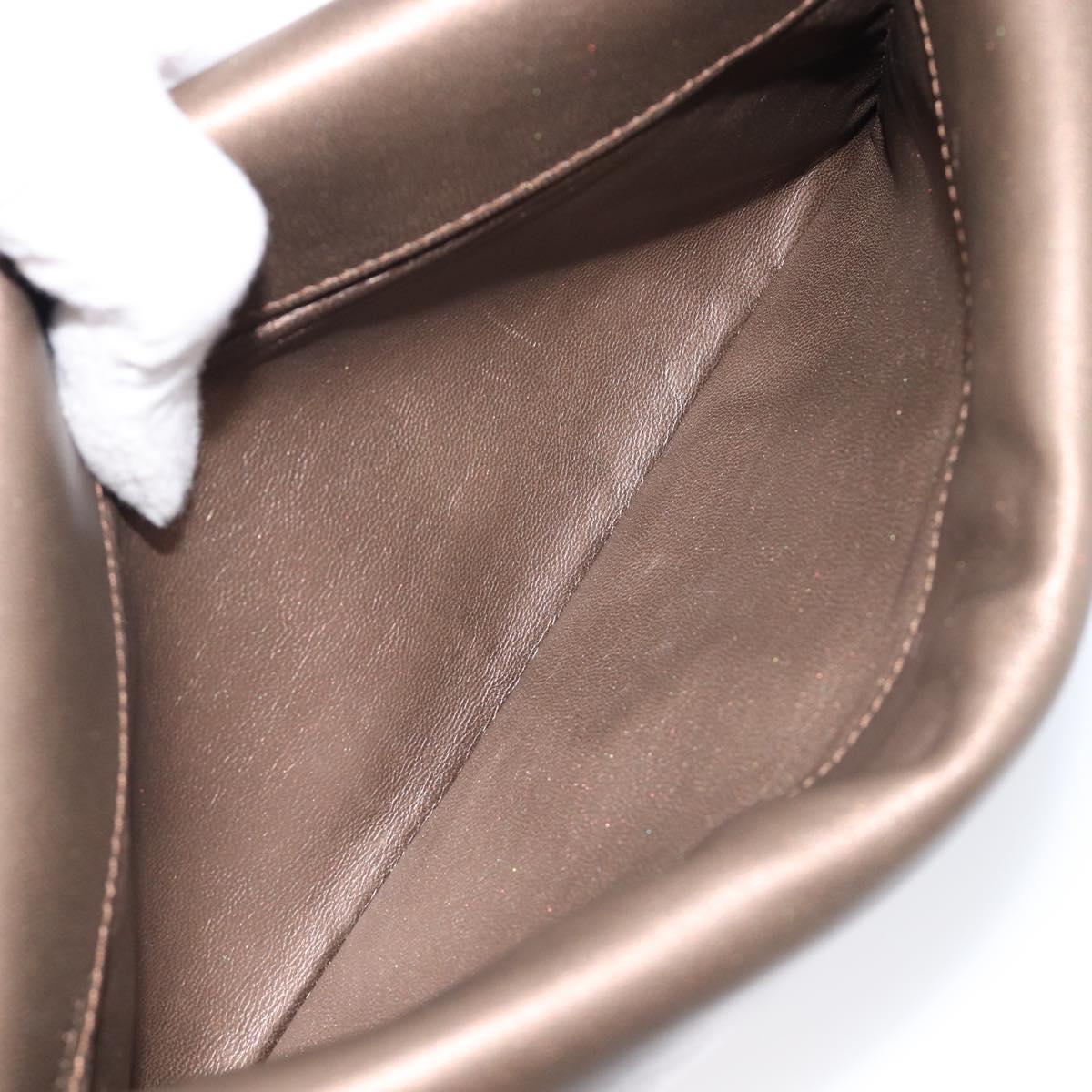 LOEWE Clutch Bag Leather Brown Auth bs38037