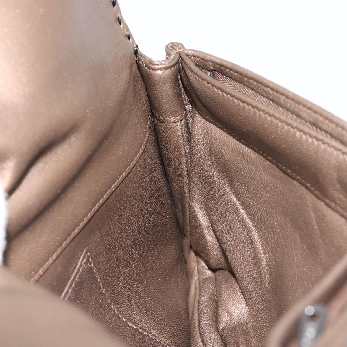 LOEWE Clutch Bag Leather Brown Auth bs38037