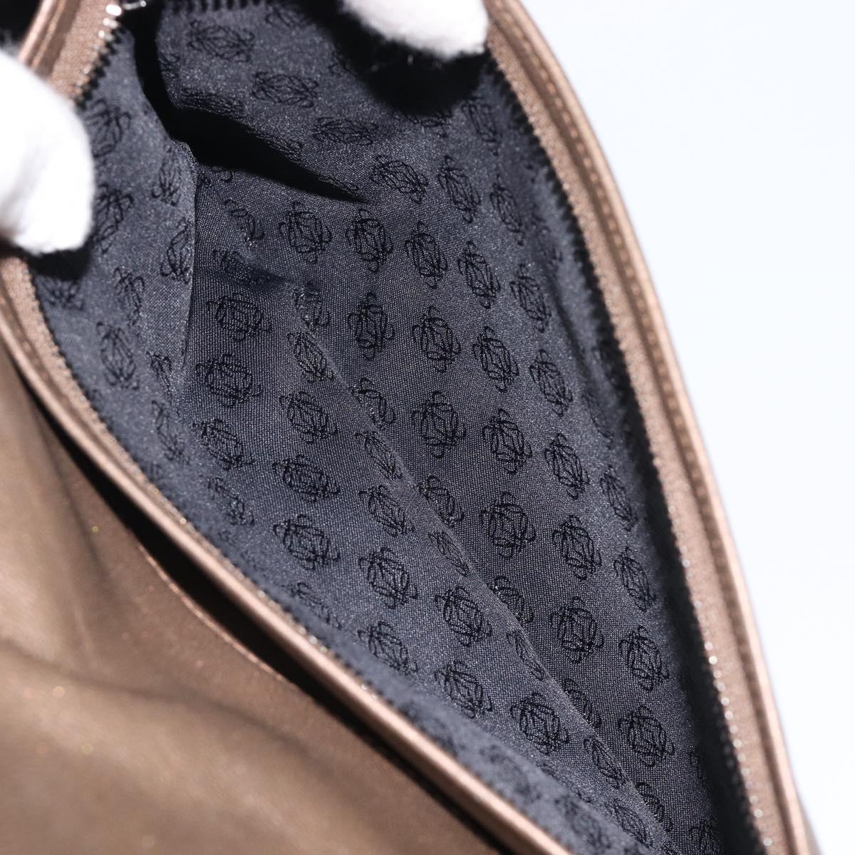 LOEWE Clutch Bag Leather Brown Auth bs38037