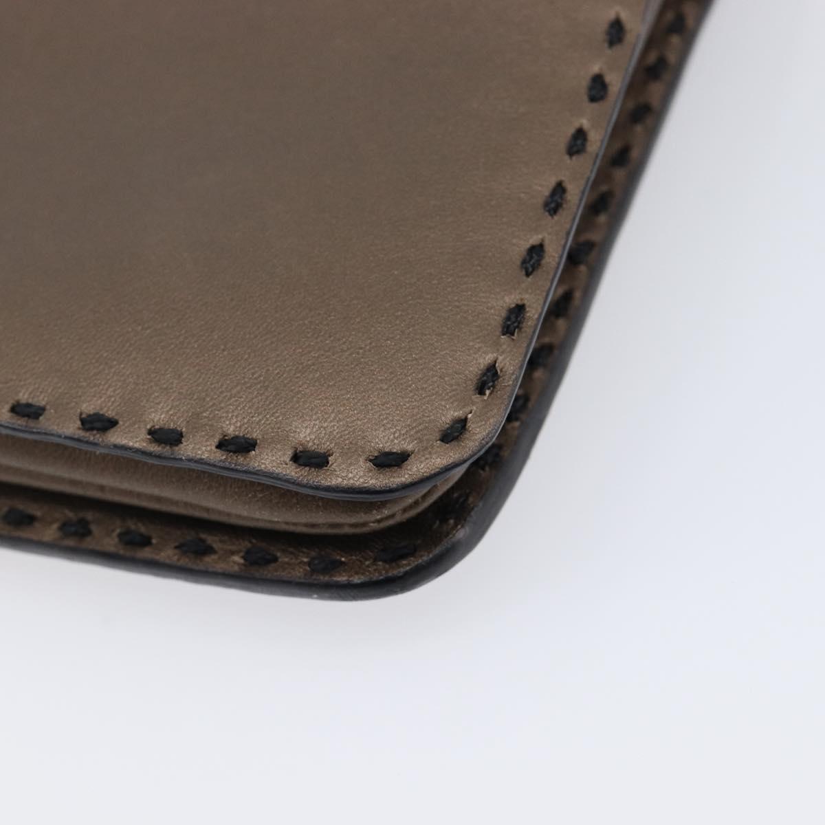 LOEWE Clutch Bag Leather Brown Auth bs38037