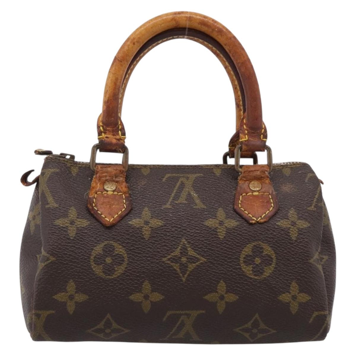 LOUIS VUITTON Monogram Mini Speedy Hand Bag M41534 LV Auth bs38050