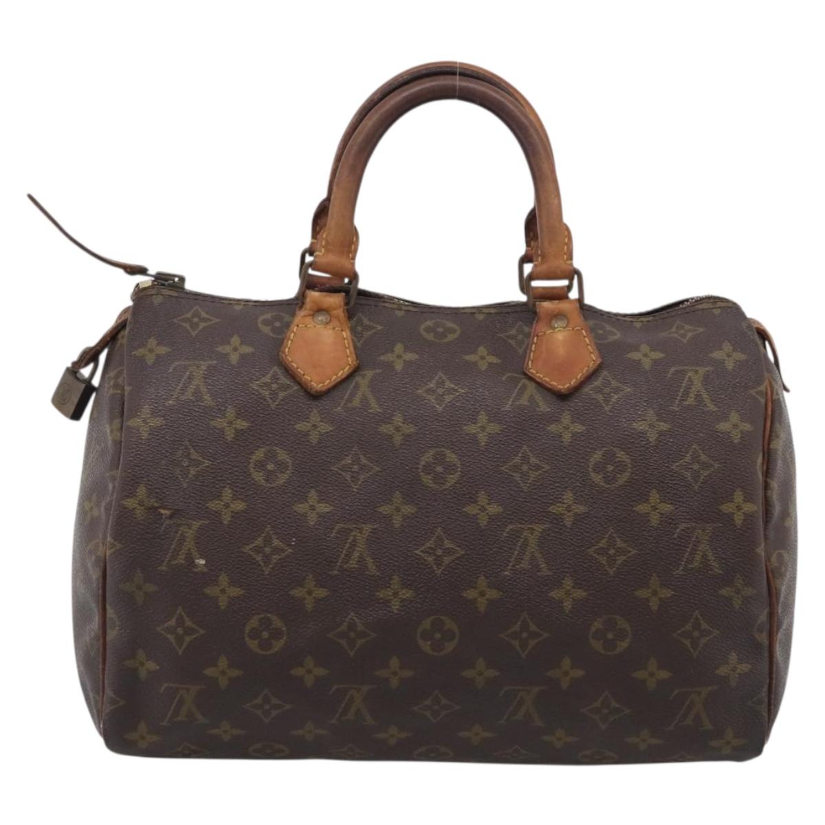 LOUIS VUITTON Monogram Speedy 30 Hand Bag M41526 LV Auth bs38055