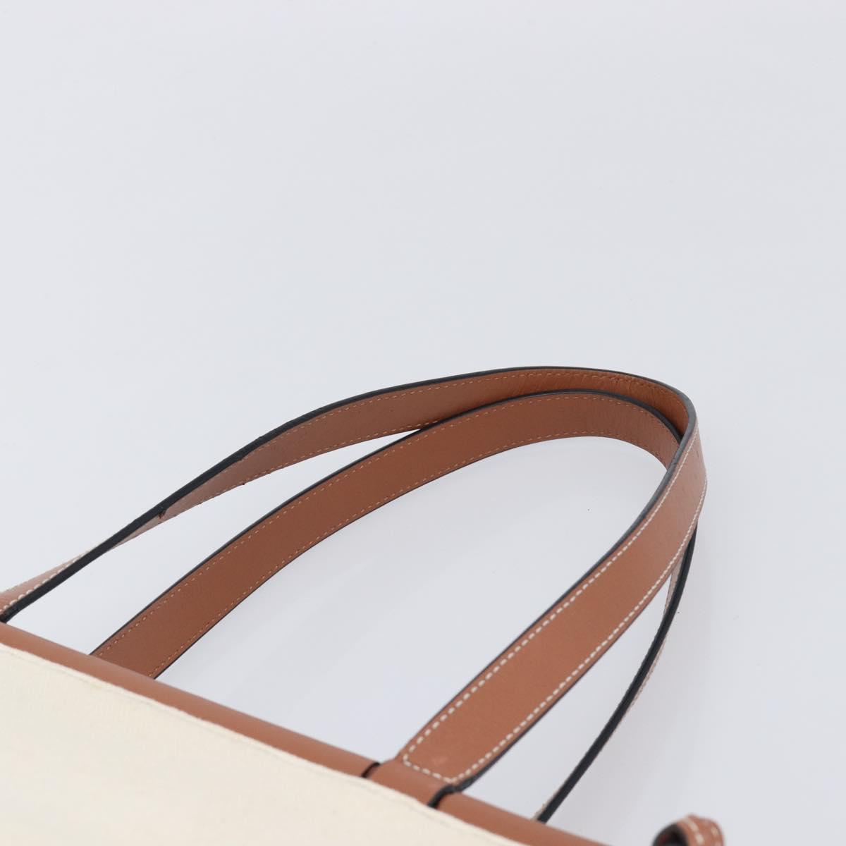 LOEWE Cushion Tote Bag Canvas White Auth bs38063A