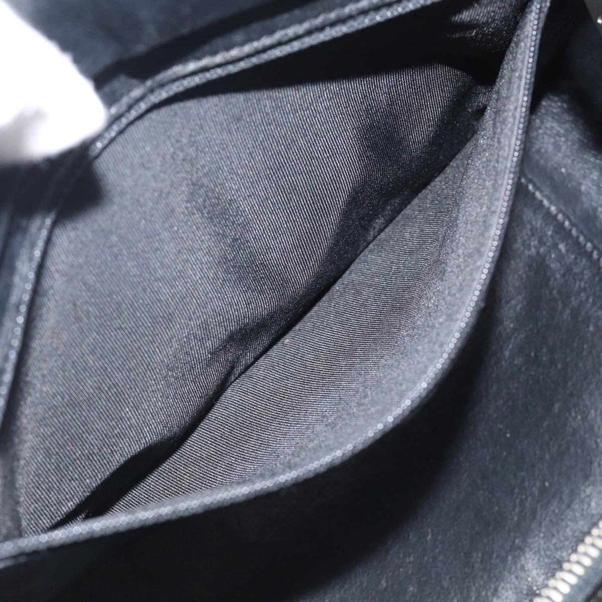 CHANEL Chain Matelasse Shoulder Bag Patent Leather Black Silver CC Auth bs38075