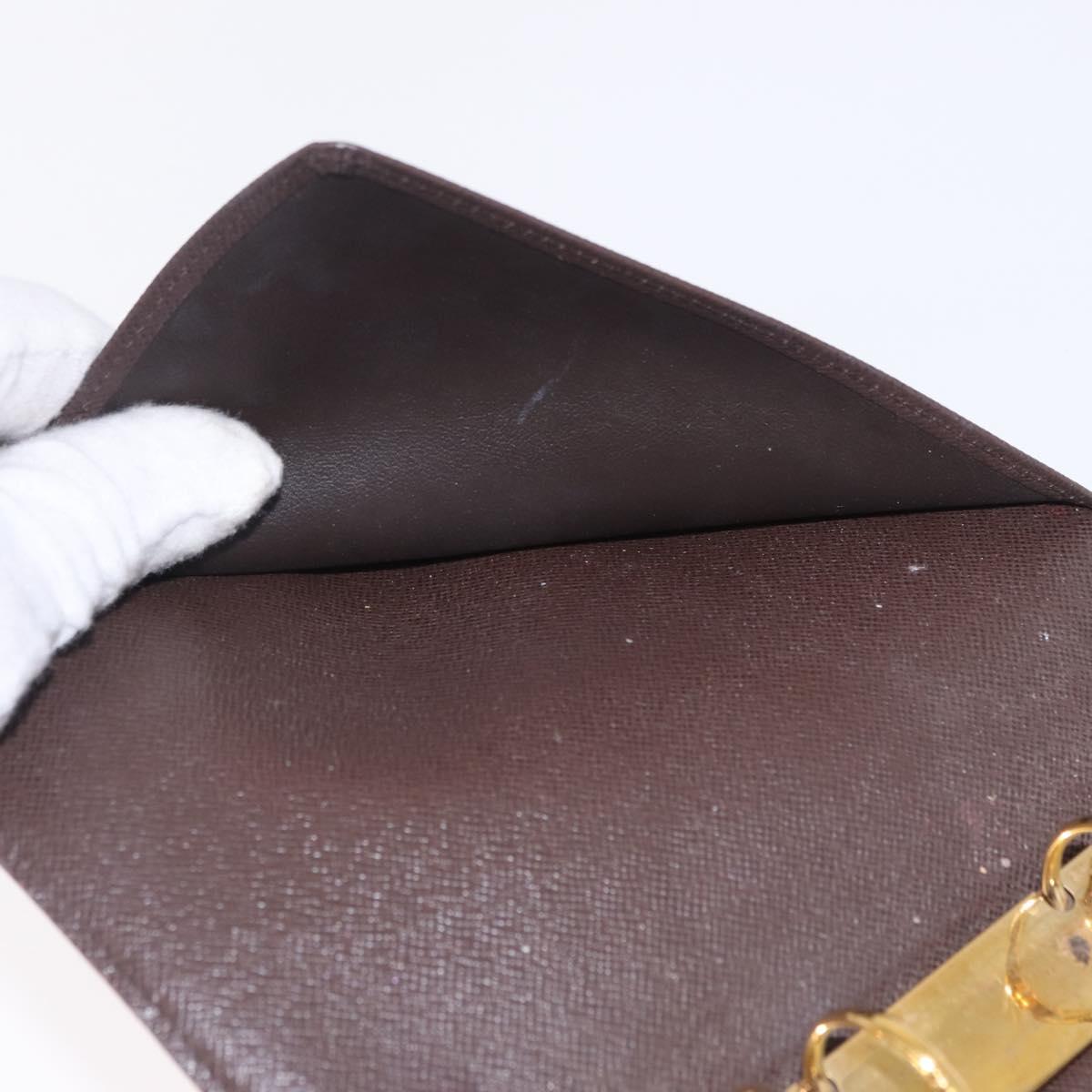 LOUIS VUITTON Damier Ebene Day Planner Cover Leather 2 Set LV Auth bs38083