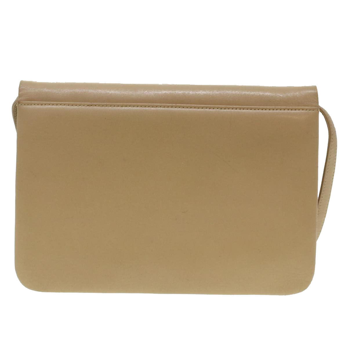 GIVENCHY Shoulder Bag Leather Beige Auth bs4125