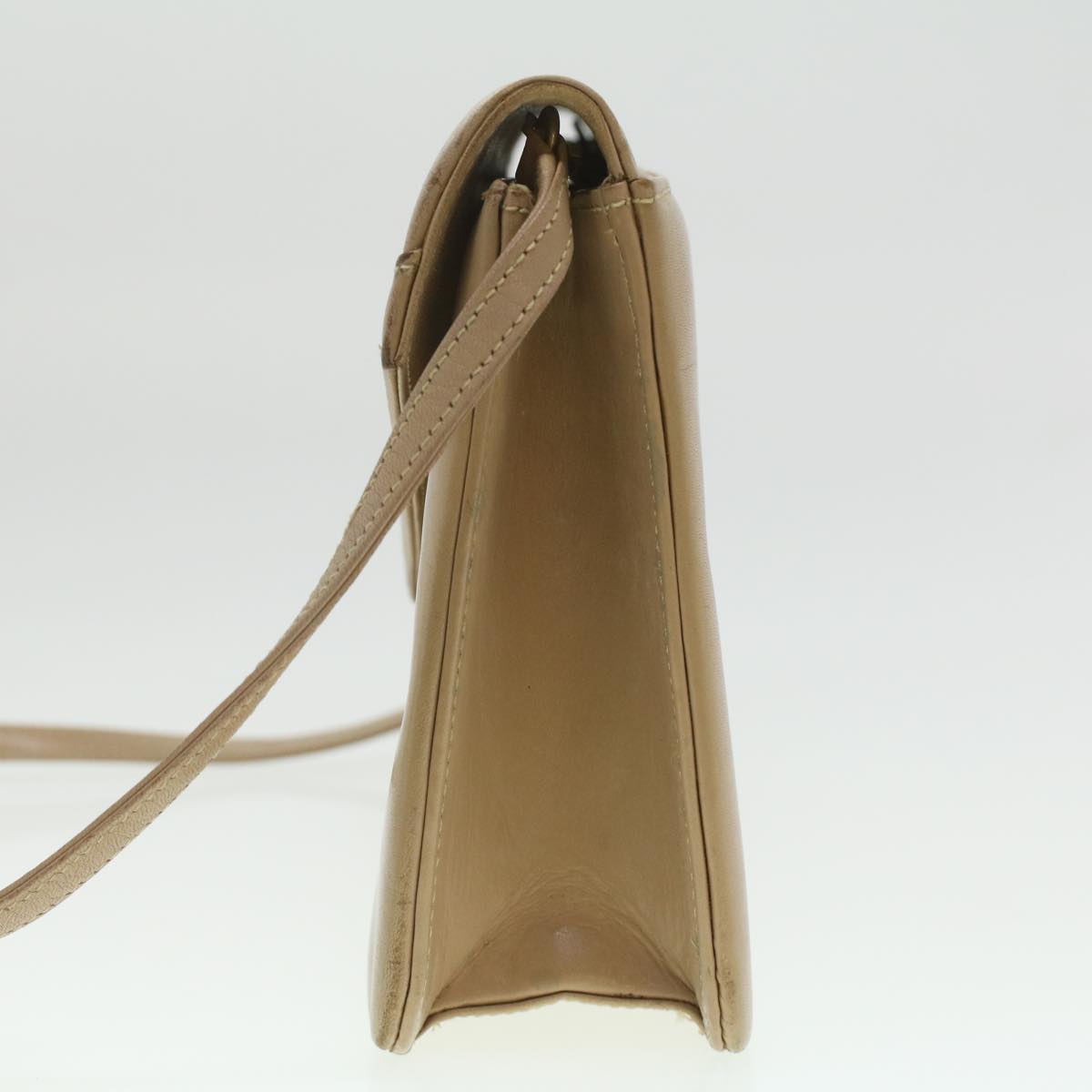 GIVENCHY Shoulder Bag Leather Beige Auth bs4125