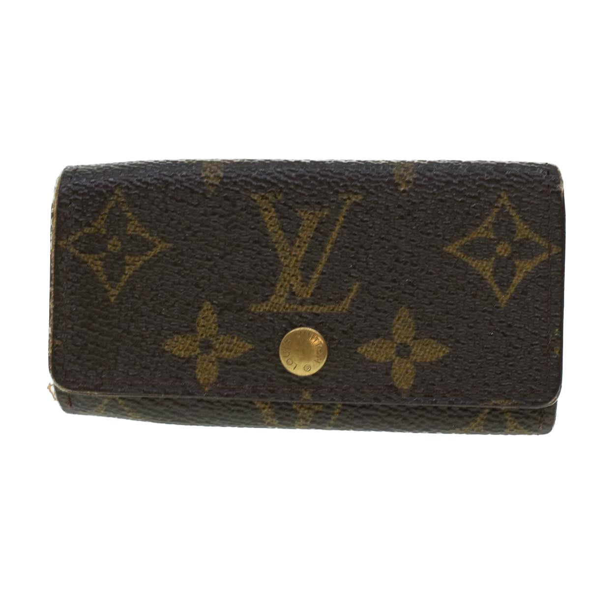 LOUIS VUITTON Monogram Key Case Wallet 4Set LV Auth bs5099