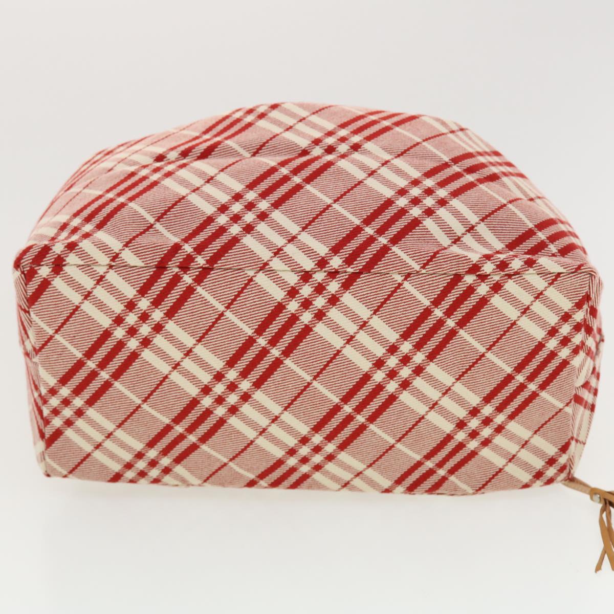 BURBERRY Nova Check Pouch Canvas Red Auth bs5198