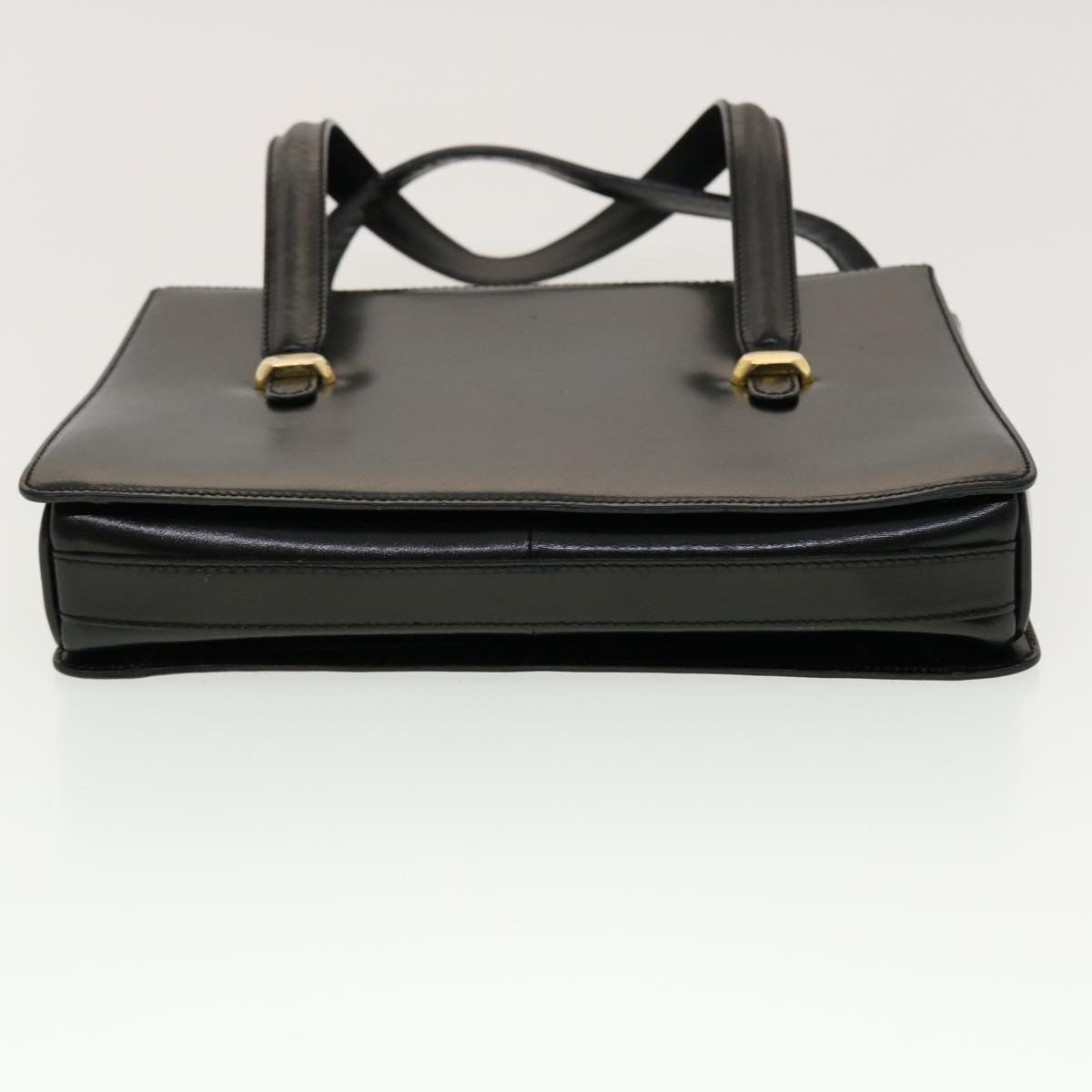 BALLY Shoulder Bag Leather Black Auth bs5200