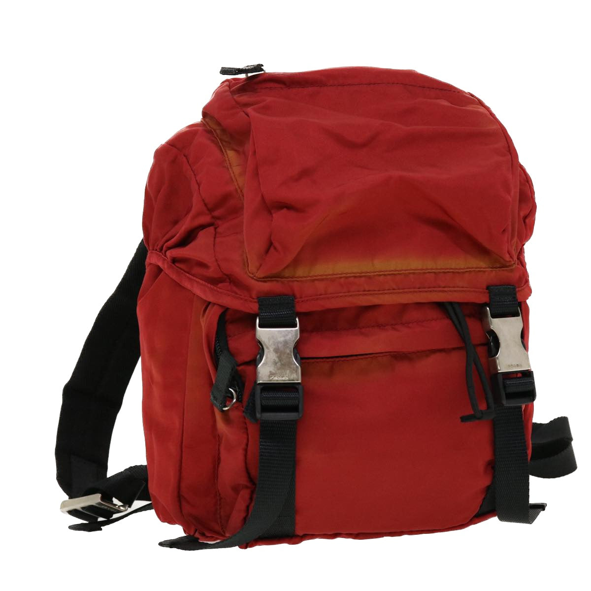 PRADA Backpack Nylon Red Auth bs5480