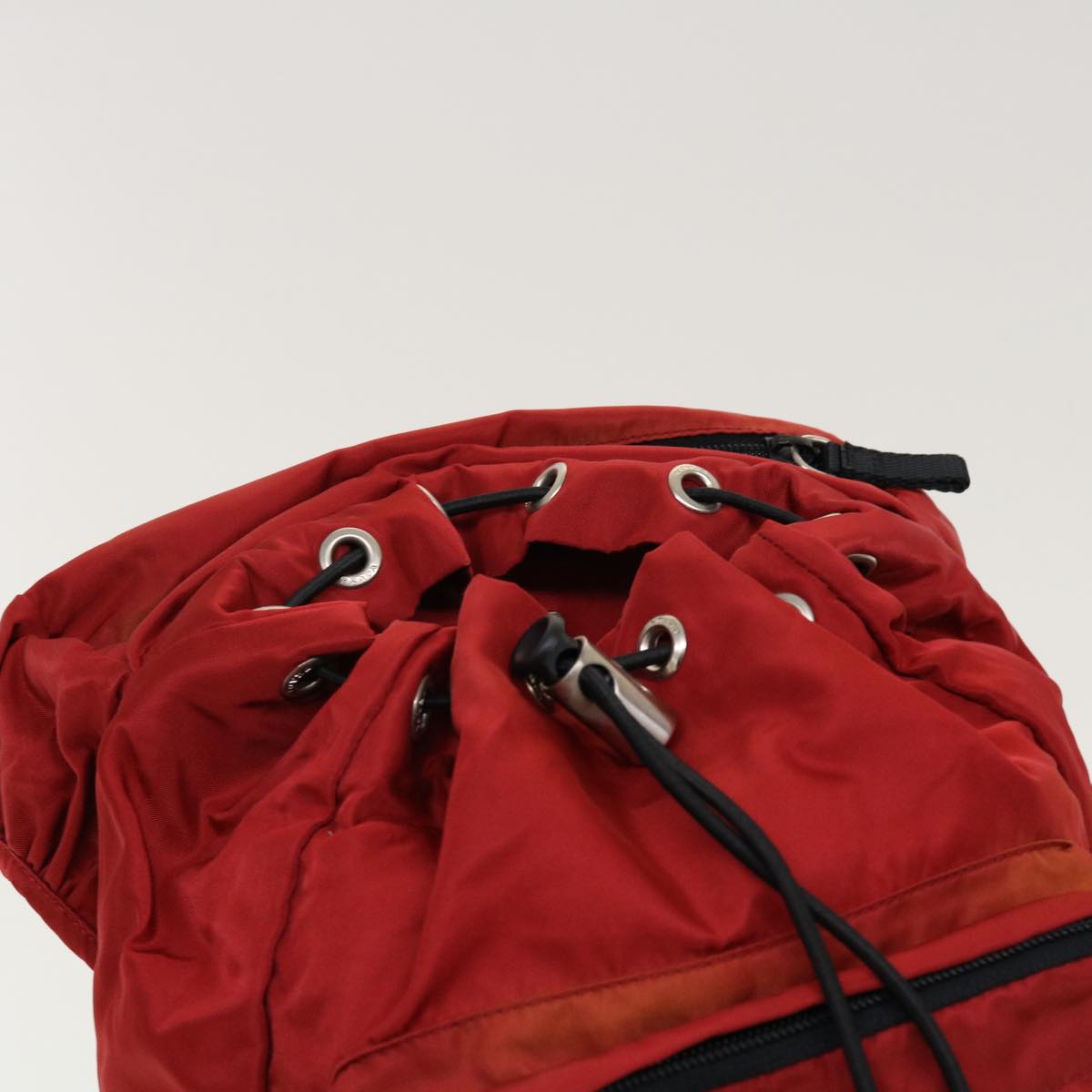 PRADA Backpack Nylon Red Auth bs5480