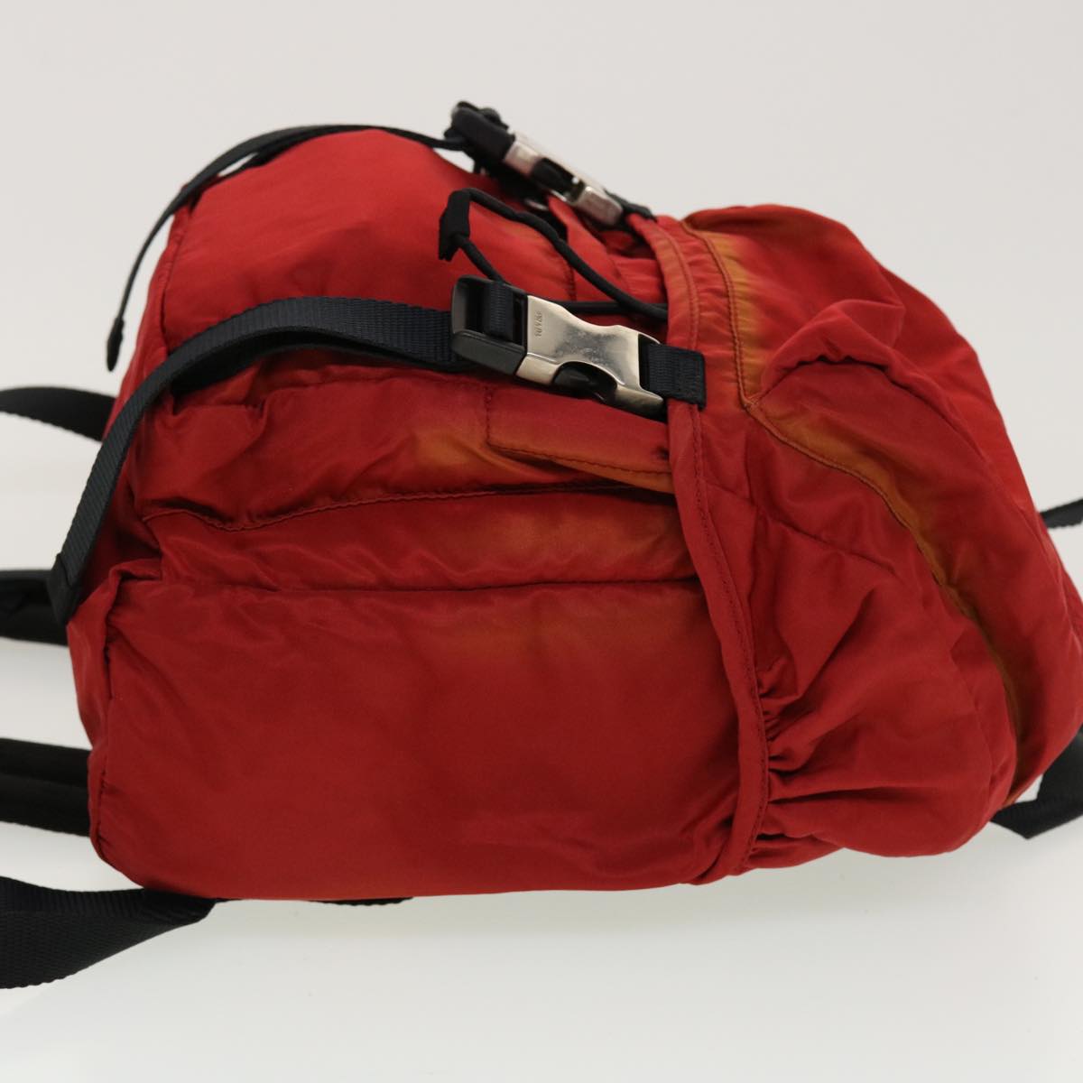 PRADA Backpack Nylon Red Auth bs5480