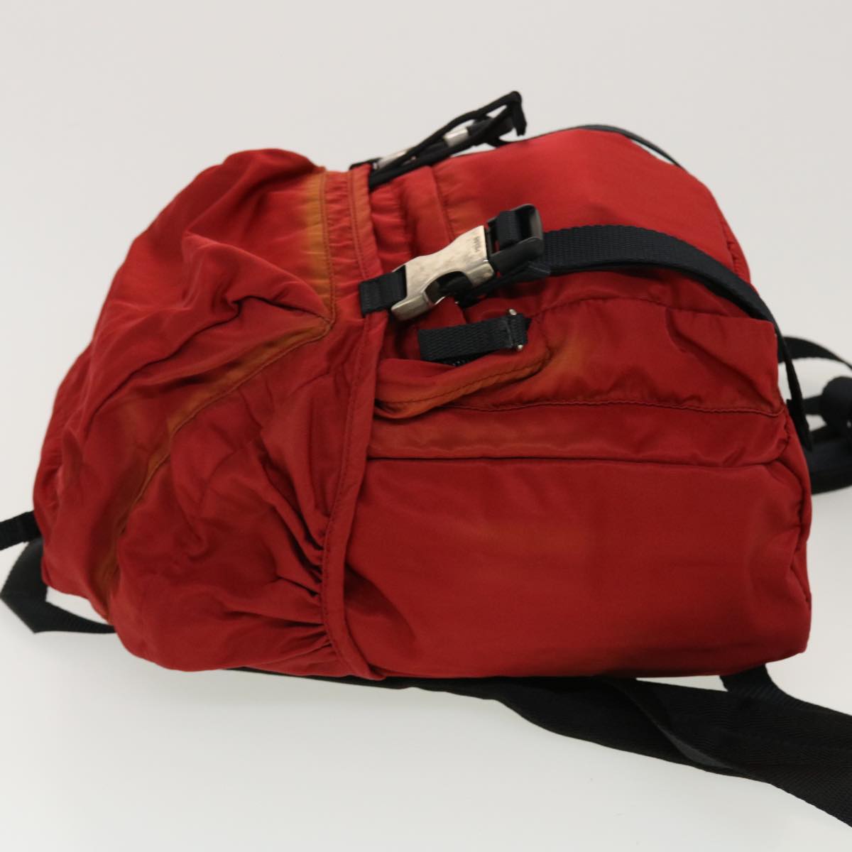 PRADA Backpack Nylon Red Auth bs5480