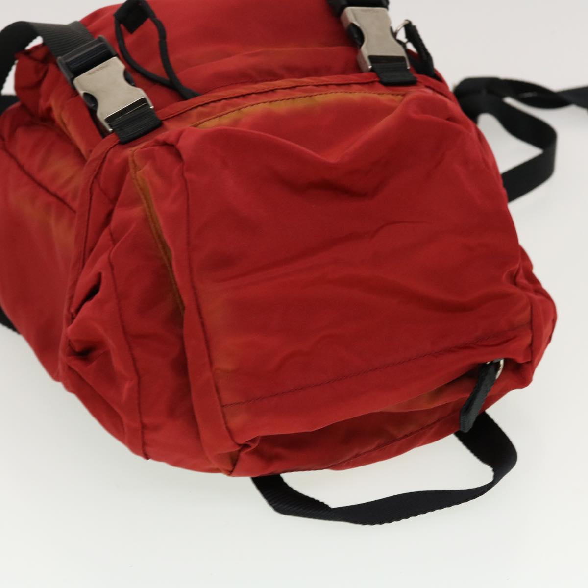 PRADA Backpack Nylon Red Auth bs5480