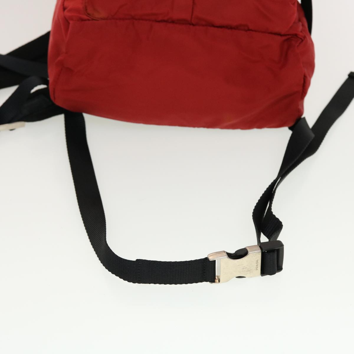 PRADA Backpack Nylon Red Auth bs5480