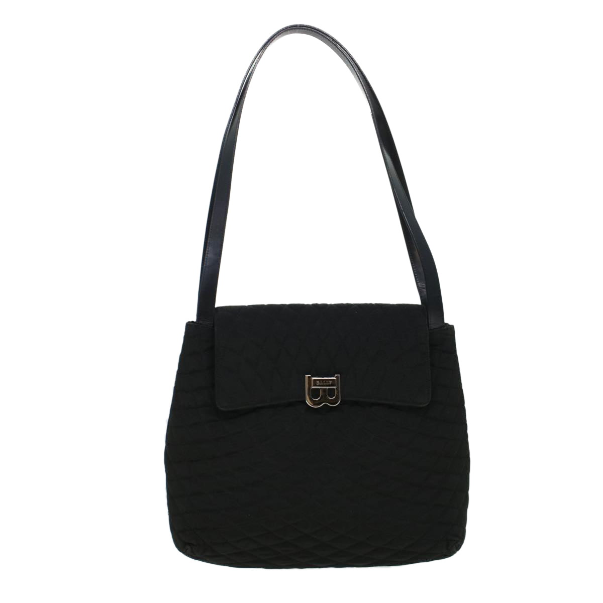 BALLY Shoulder Bag Nylon Black Auth bs5483