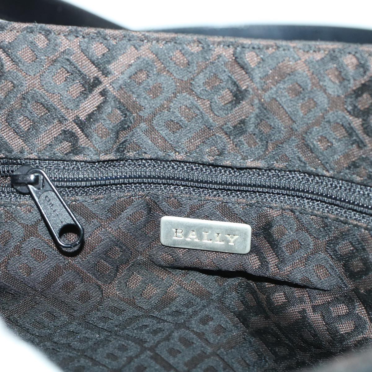 BALLY Shoulder Bag Nylon Black Auth bs5483