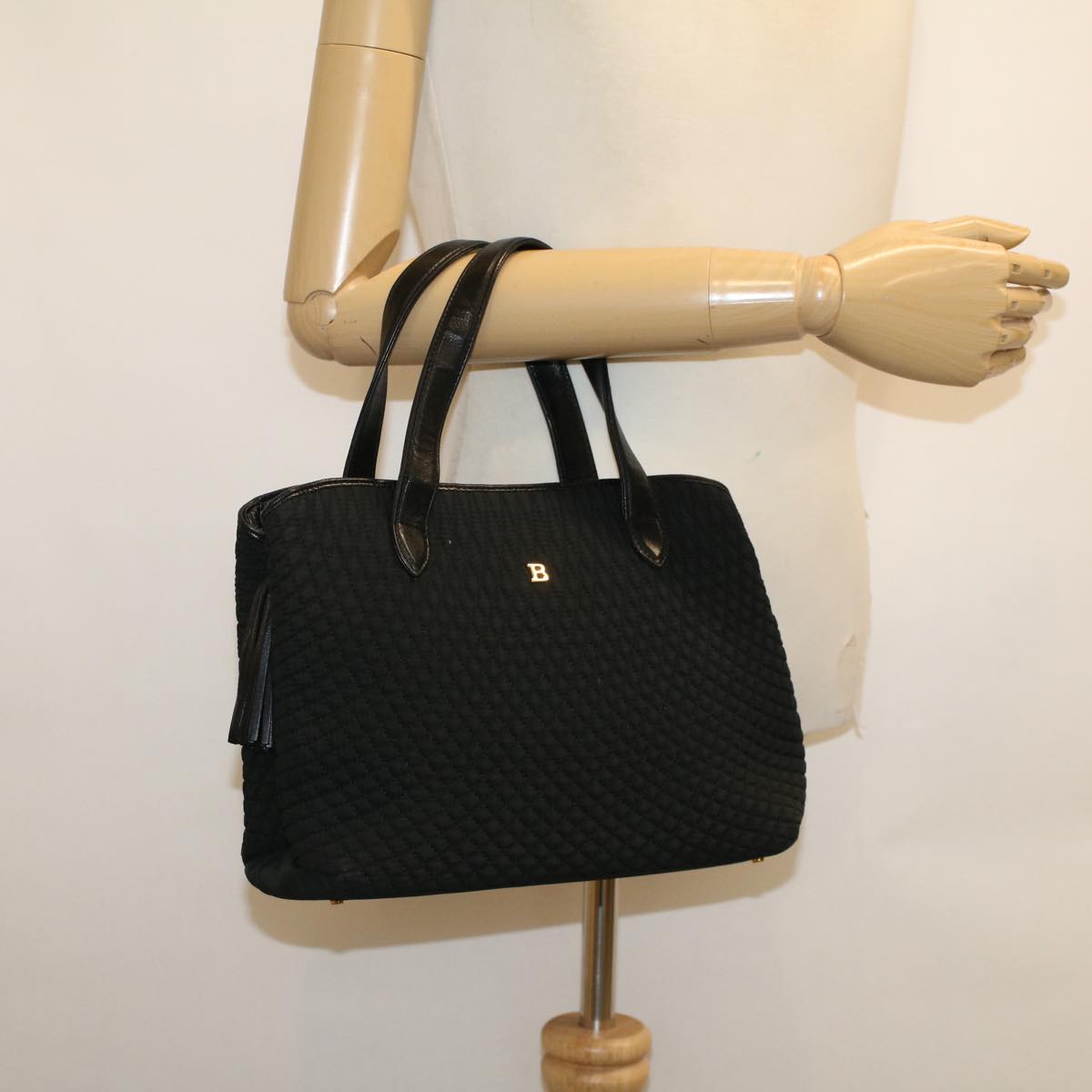 BALLY Shoulder Bag Nylon Black Auth bs5501