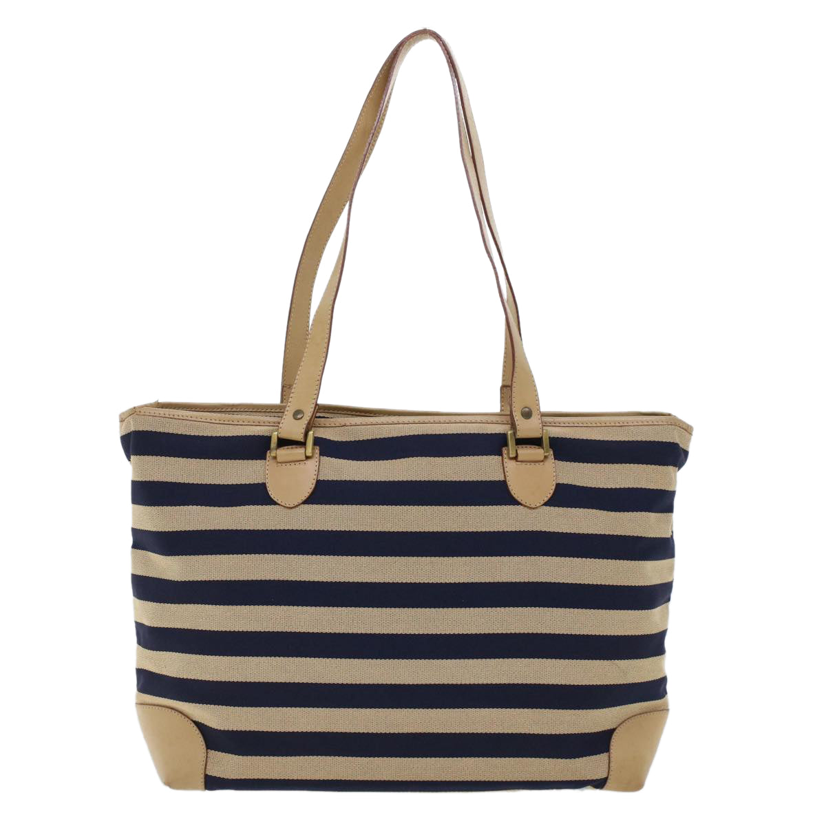 BALLY Tote Bag Canvas Beige Auth bs5502