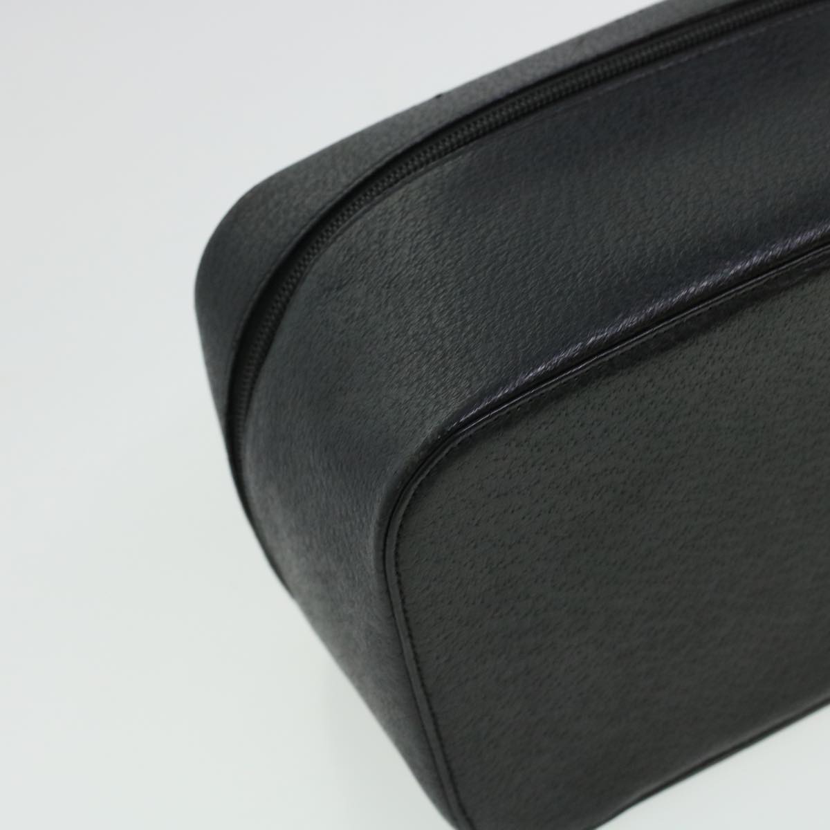 GUCCI Vanity Cosmetic Pouch Leather Black Auth bs5804