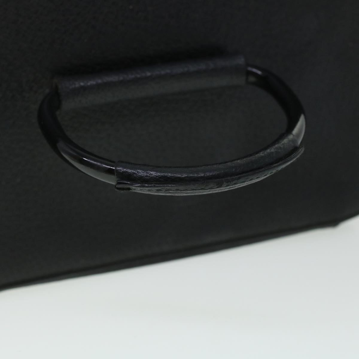 GUCCI Vanity Cosmetic Pouch Leather Black Auth bs5804