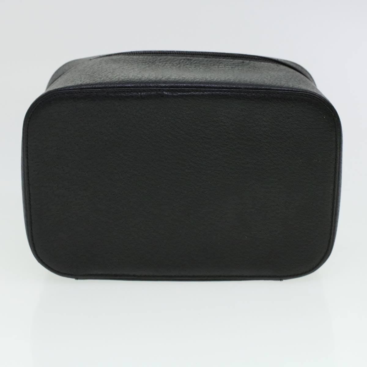 GUCCI Vanity Cosmetic Pouch Leather Black Auth bs5804