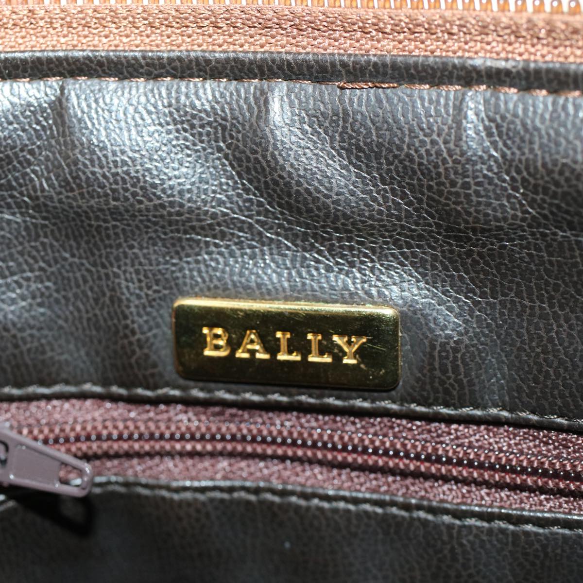 BALLY Quilted Fringe Shoulder Bag Suede Brown Auth bs5808