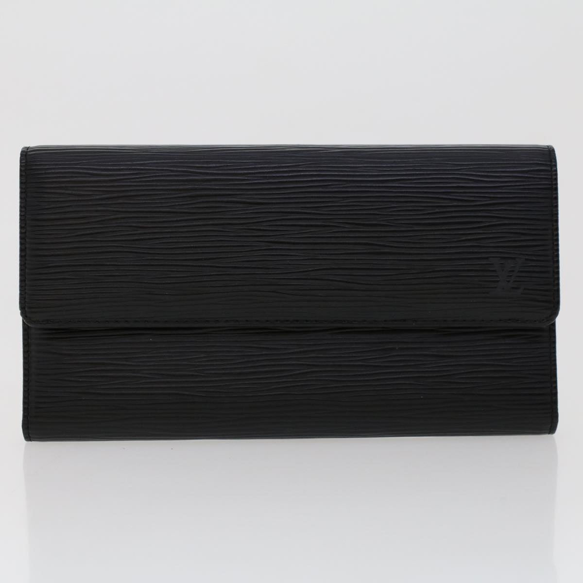 LOUIS VUITTON Epi Long Wallet 2Set Black Navy LV Auth bs6412