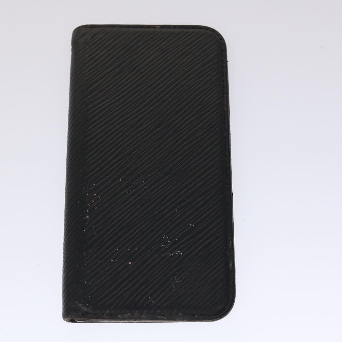 LOUIS VUITTON Epi iPhone Case Wallet 4Set Black LV Auth bs6427