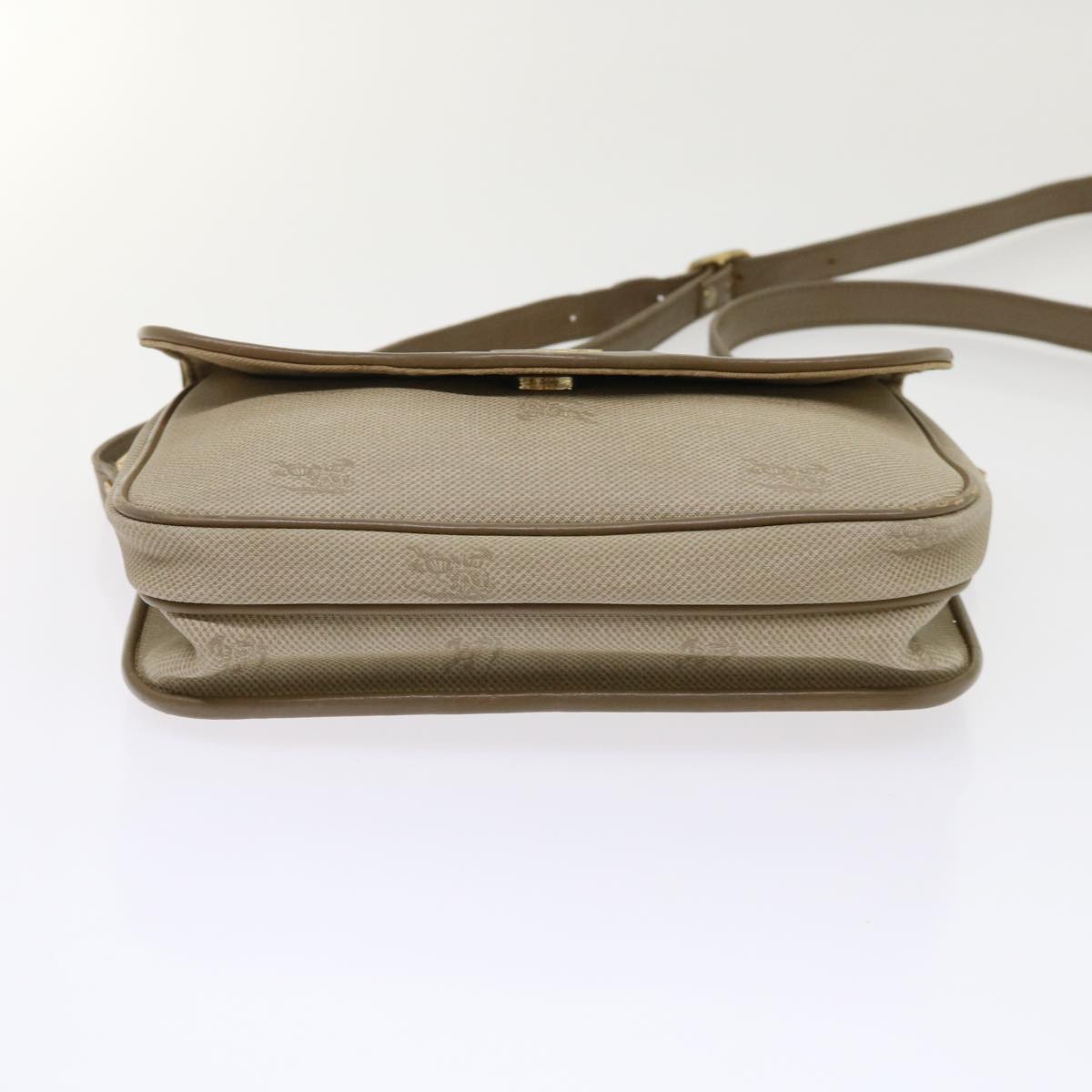 Burberrys Shoulder Bag PVC Leather Beige Auth bs6453