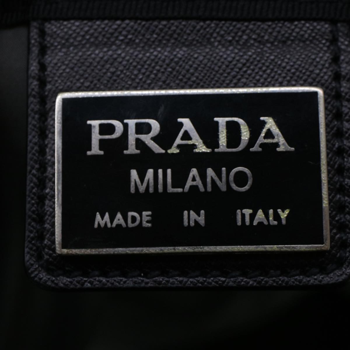 PRADA Boston Bag Nylon Gray Auth bs6454